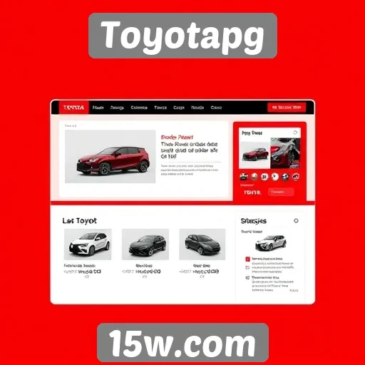 Análise da interface do usuário do site Toyotapg